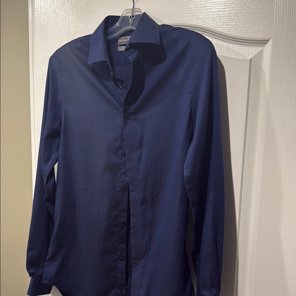 Michael Kors Blue Dress Shirt Crisp Collar Business Style - Picture 4 of 4